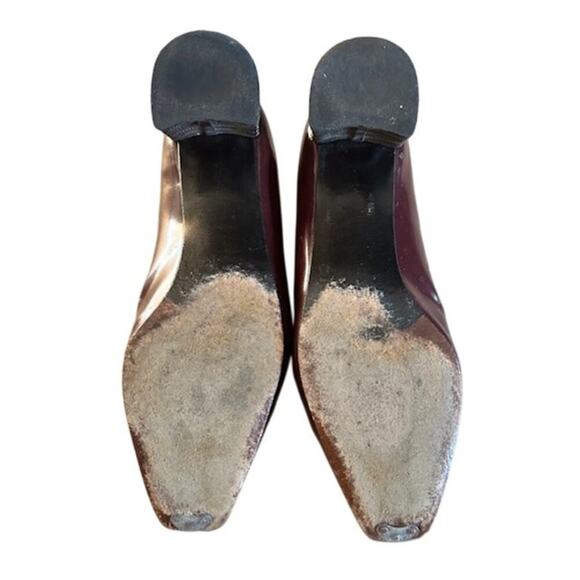 Stuart Weitzman Taurus Pumps Bordeaux Mirror Calf 8.5B - Picture 9 of 10